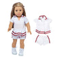 XFEYUE 22 Pcs American 18 inch Doll Clothes Gifts and Accessories, Fit 18 inch Doll - Including 10 Sets of Various Styles Doll Clothes, Hair Clips