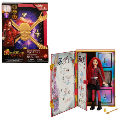Mattel Disney Descendants: the Rise of Red - Red, Daughter of Queen of Hearts Doll & Playset, the Sorcerer’s Cookbook, Mix for Slime & Surprises