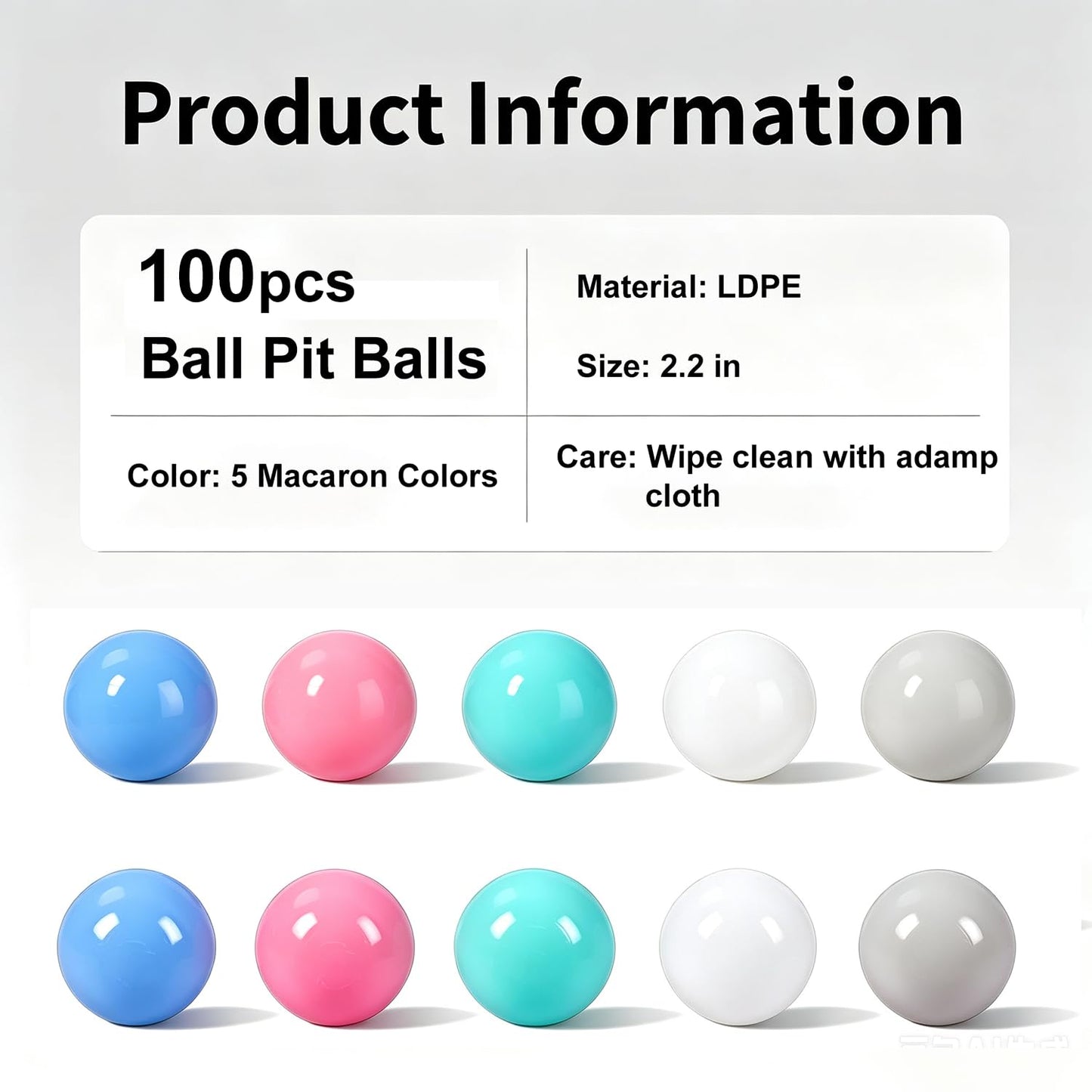 Plastic Ball Pit Balls 50/100/200/400 Pack for Baby Toddler Kids Play