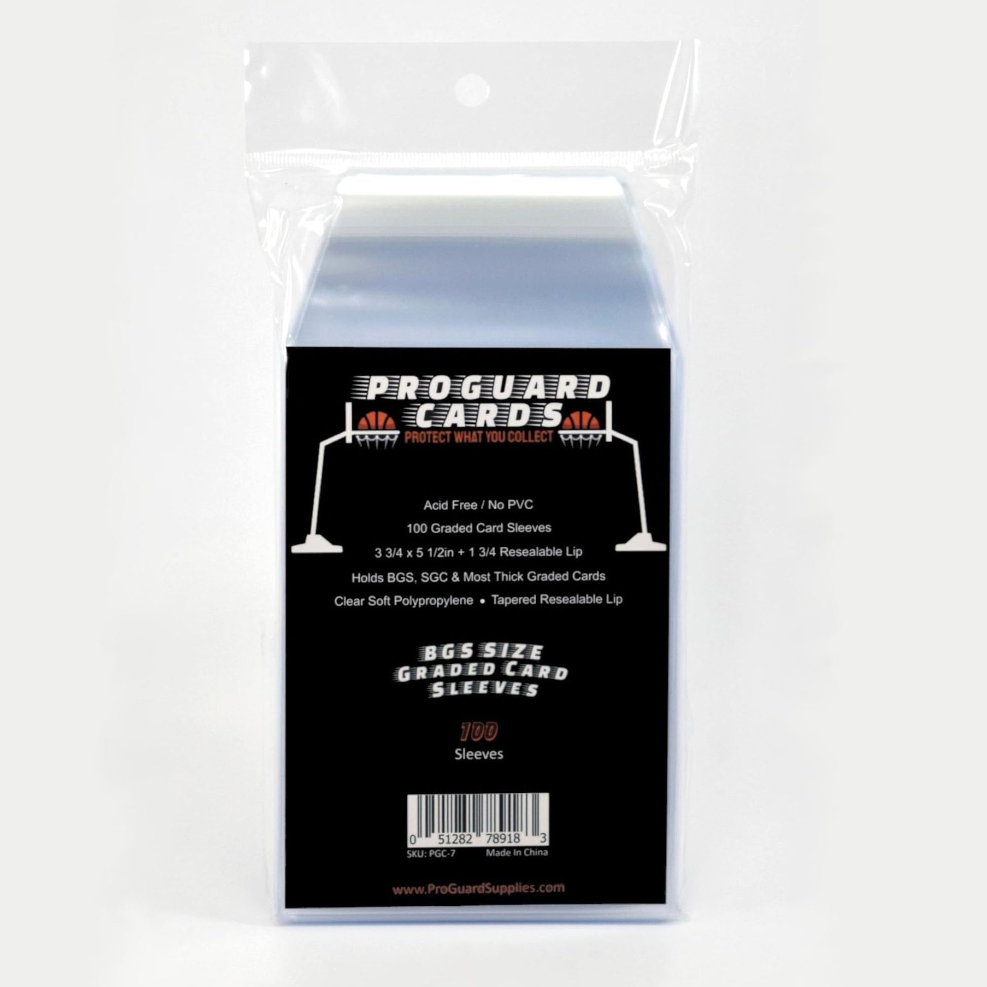 ProGuard Cards BGS Graded Card Sleeves for BGS & SGC Slabs | 100 Sleeves per Pack | Collector-Grade 2mil Material
