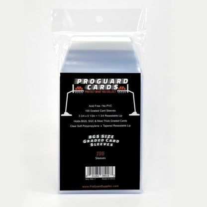 ProGuard Cards BGS Graded Card Sleeves for BGS & SGC Slabs | 100 Sleeves per Pack | Collector-Grade 2mil Material