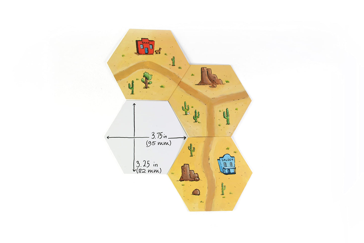 Apostrophe Games Blank Hexagon Playing Cards (Matte Finish) 3.25" x 3.75", 120 Blank Cards, Board Game Cards