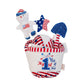 Genius Baby Toys My First 4th of July Baby Toy, Patriotic Plush Sand Bucket with 4 Sensory Toys - Teddy Bear, Shovel, Beach Ball & Sea Star, Summer
