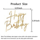 Happy Birthday Cake Topper, Gold Mirror Acrylic Happy Birthday Cake Sign Decorations