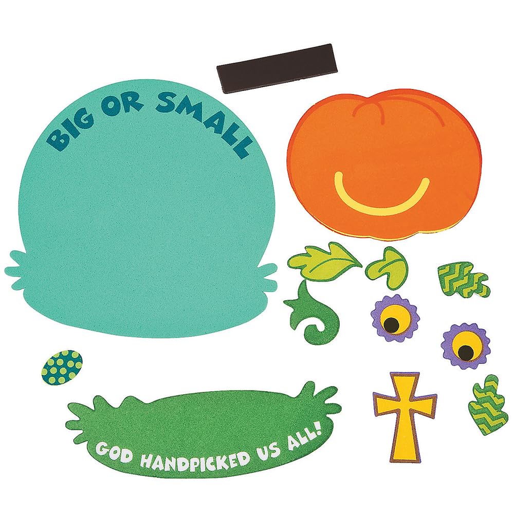 Fun Express Handpicked by God Pumpkin Magnet Craft Kit - Craft Kits - 12 Pieces