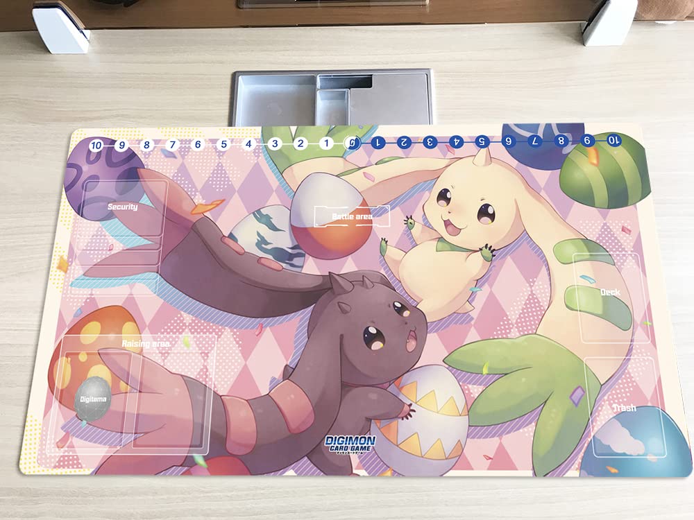 Mlikemat New DTCG Duel Playmat Digimon Board Terriermon Trading Card Game Mat Desk Pad + Free Bag (ZD002-499-SM)