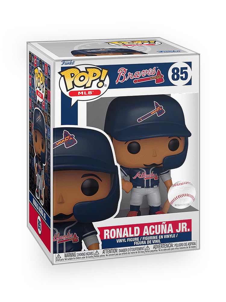 Epic Collectibles Pop Baseball: Braves - Ronald Acuna Jr. Vinyl Figure Collectibles Included with Box Protector Compatible for Funko