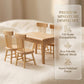 Z MAYABBO Wooden Dollhouse Furniture of Table & Chair, Miniature Dollhouse Accessories of Dining Room Accessory - 1/12 Scale