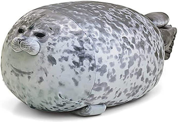 Ryttir 24 Inch Fuzzy Large Seal Stuffed Animal,Soft Stuffed Seals Plush Toy Cuddly Bedroom, Funny Valentine Seal Gifts for Women Girls Boys
