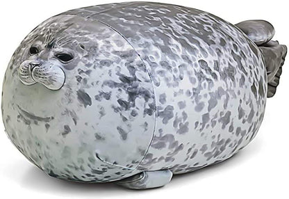 Ryttir 24 Inch Fuzzy Large Seal Stuffed Animal,Soft Stuffed Seals Plush Toy Cuddly Bedroom, Funny Valentine Seal Gifts for Women Girls Boys