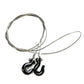 RCLions 1/10 RC Crawler Accessories Steel Tow Rope with Hooks for Axial SCX10 Trx4 CC01 D90 RC Buggy Truck Car Parts (Black)
