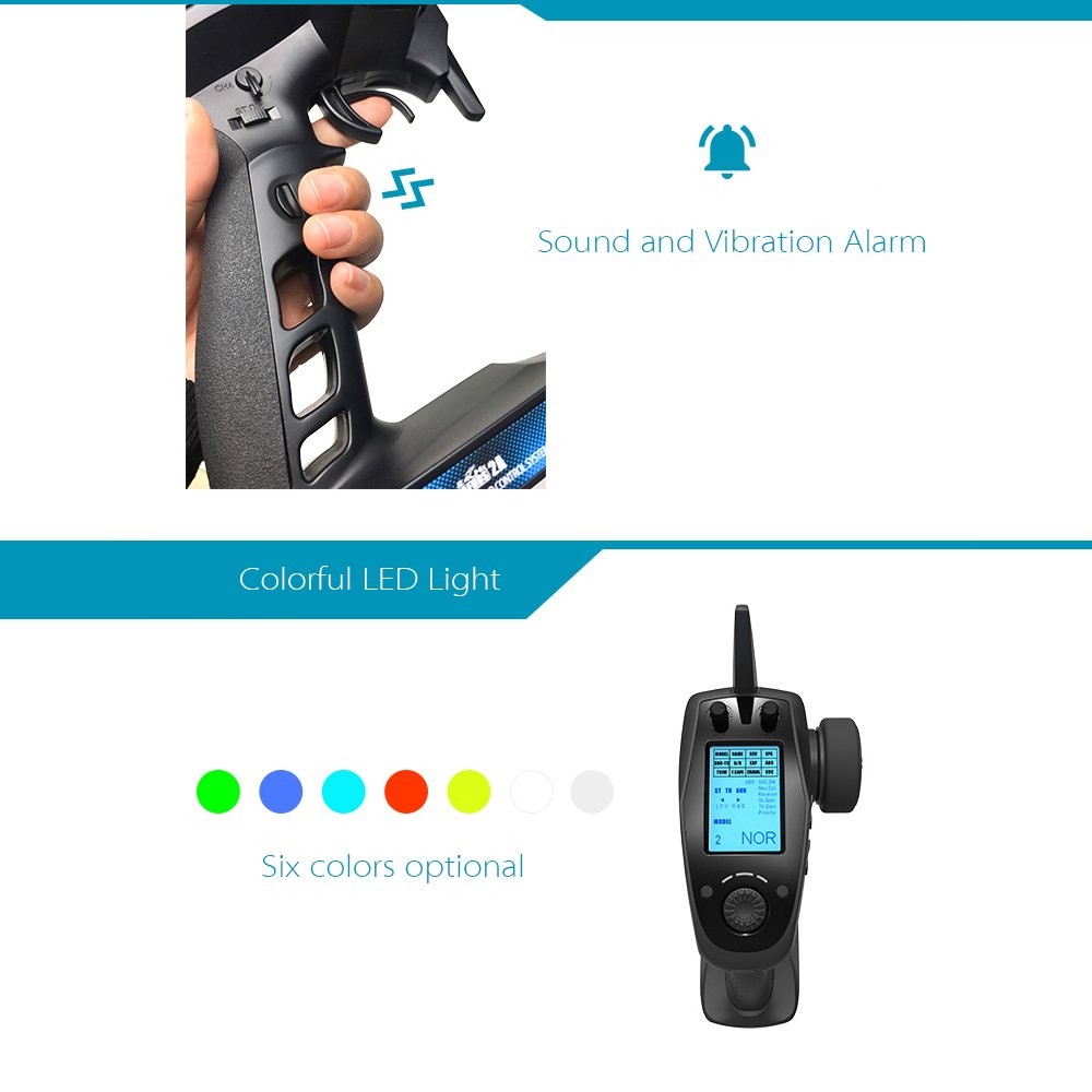 Goolsky Flysky FS-GT5 2.4G 6CH Transmitter Remote Controller with FS-BS6 Receiver for RC Car Crawler Boat