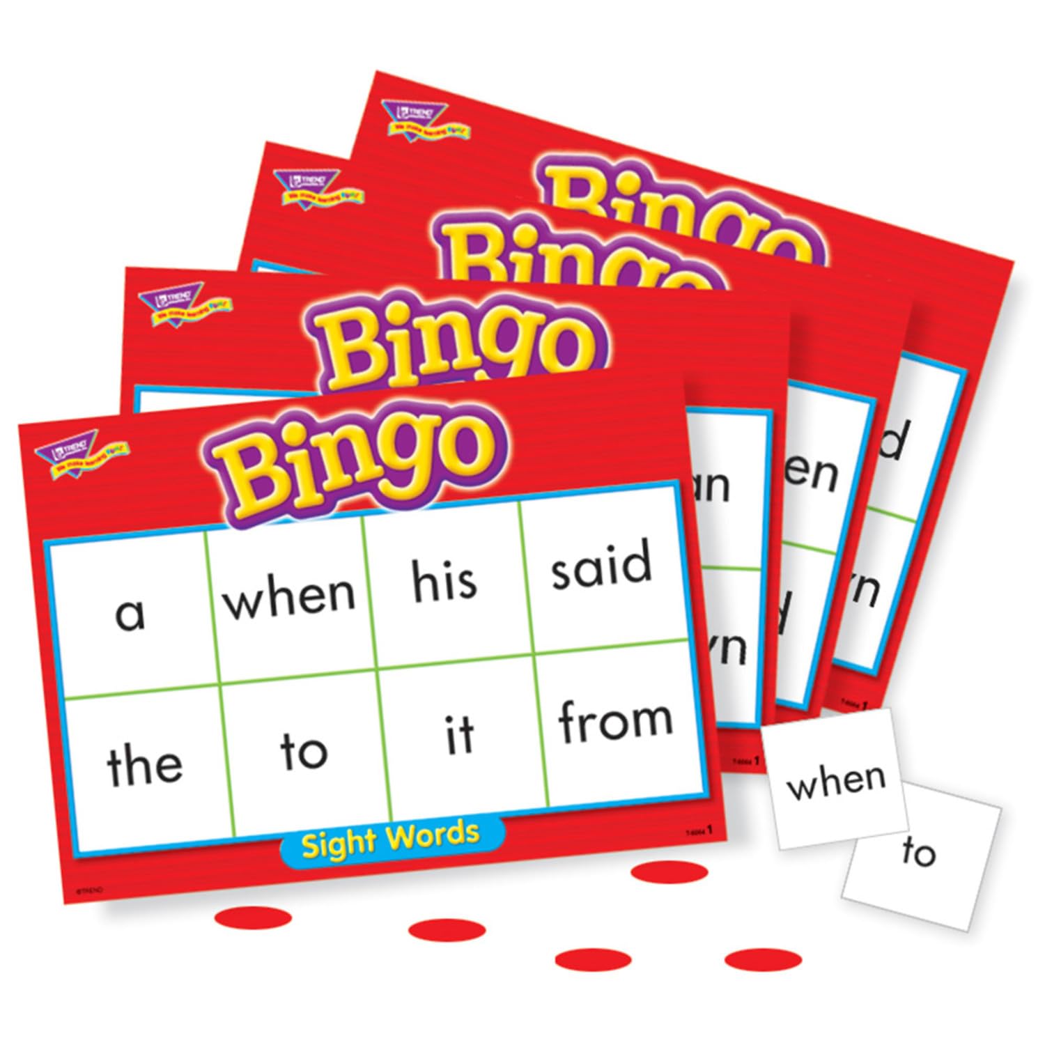 TREND ENTERPRISES: Sight Words Level 1 Bingo Game, Exciting Way for Everyone to Learn, Play 6 Different Ways, Great for Classrooms and at Home, 3