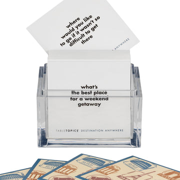 TableTopics Destination Anywhere Question Card Game - 135 Conversation Starter Cards About Travel, Ice Breaker Game for Adult Dinner Parties or