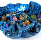 FanRoll by Metallic Dice Games Velvet Compartment Dice Bag with Pockets: Galaxy, Role Playing Game Dice Accessories for Dungeons and Dragons