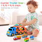 Forty4 9 Pack Cars Toys for 2 3 4 5 Years Old Toddlers Boys & Girls Gift, Big Transport Truck with 8 Small Cute Pull Back Trucks, Carrier Truck