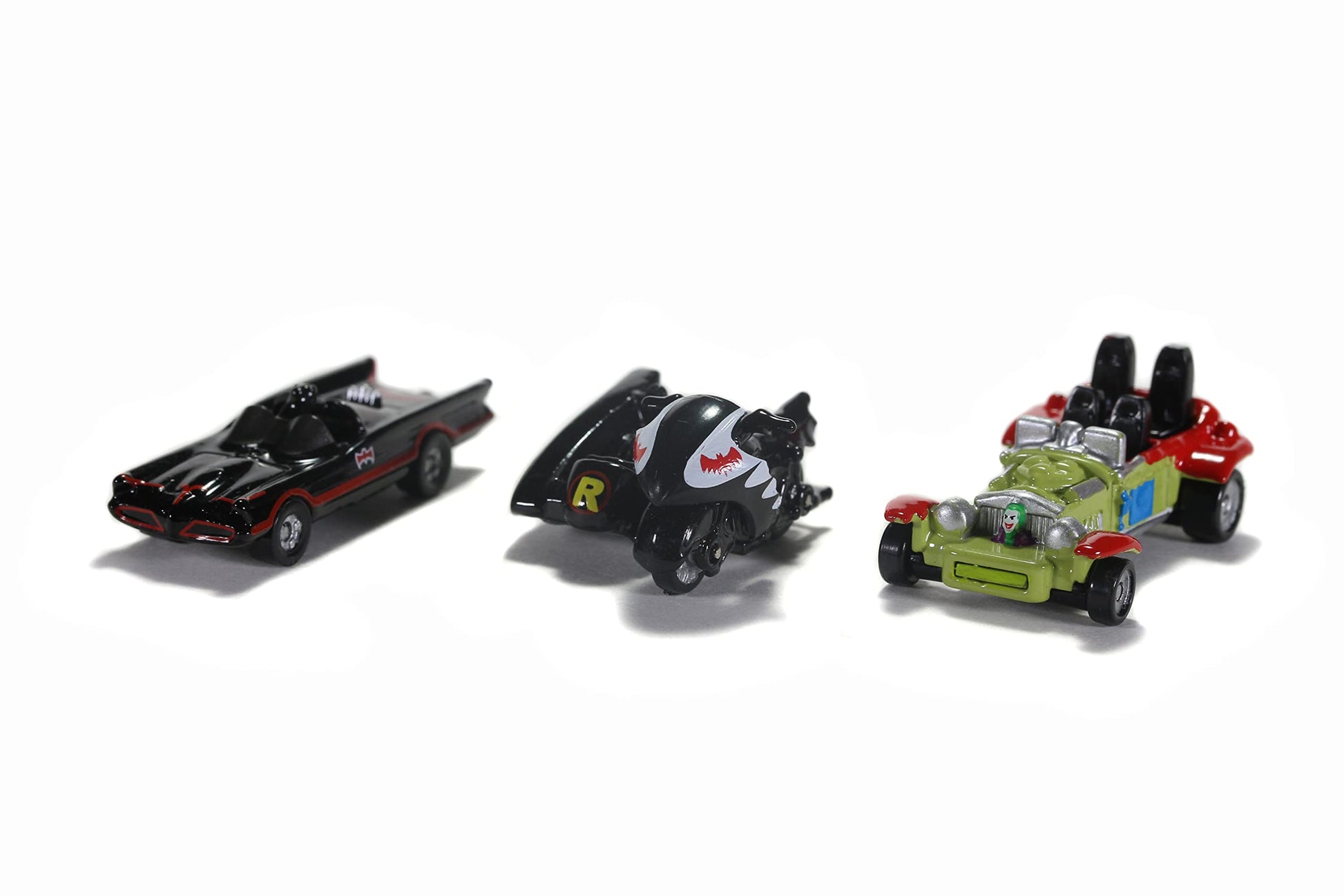 Jada Toys DC Comics Batman: The Classic TV Series 1.65" Nano 3-Pack Die-cast Cars, Toys for Kids and Adults