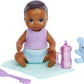 Barbie Dolls and Accessories, Skipper Doll (Two-Tone Hair) with Baby Figure and 5 Accessories, Babysitters Inc. Playset