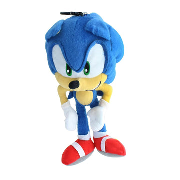 Sonic The Hedgehog Sonic Plush Doll Key Chain Coin Bag Clip On 8" Soft Plush