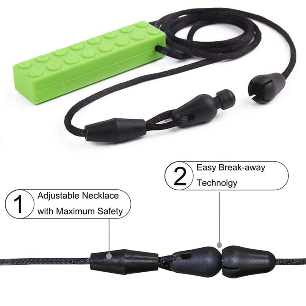 Chew Necklace, Sensory Chew Necklace Bundle for Kids with Chewing, ADHD, Autism, Biting Needs, Oral Motor Chewy, Silicone Necklace Made from Food