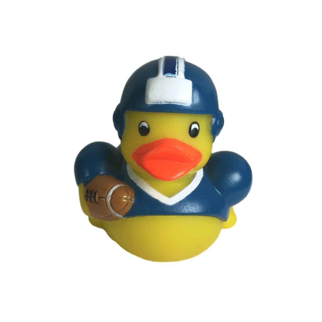 3" Rubber Duck [Sealed Hole, Floats Upright] - Baby Safe Bathtub Bathing Toy - Football Rubber Duck