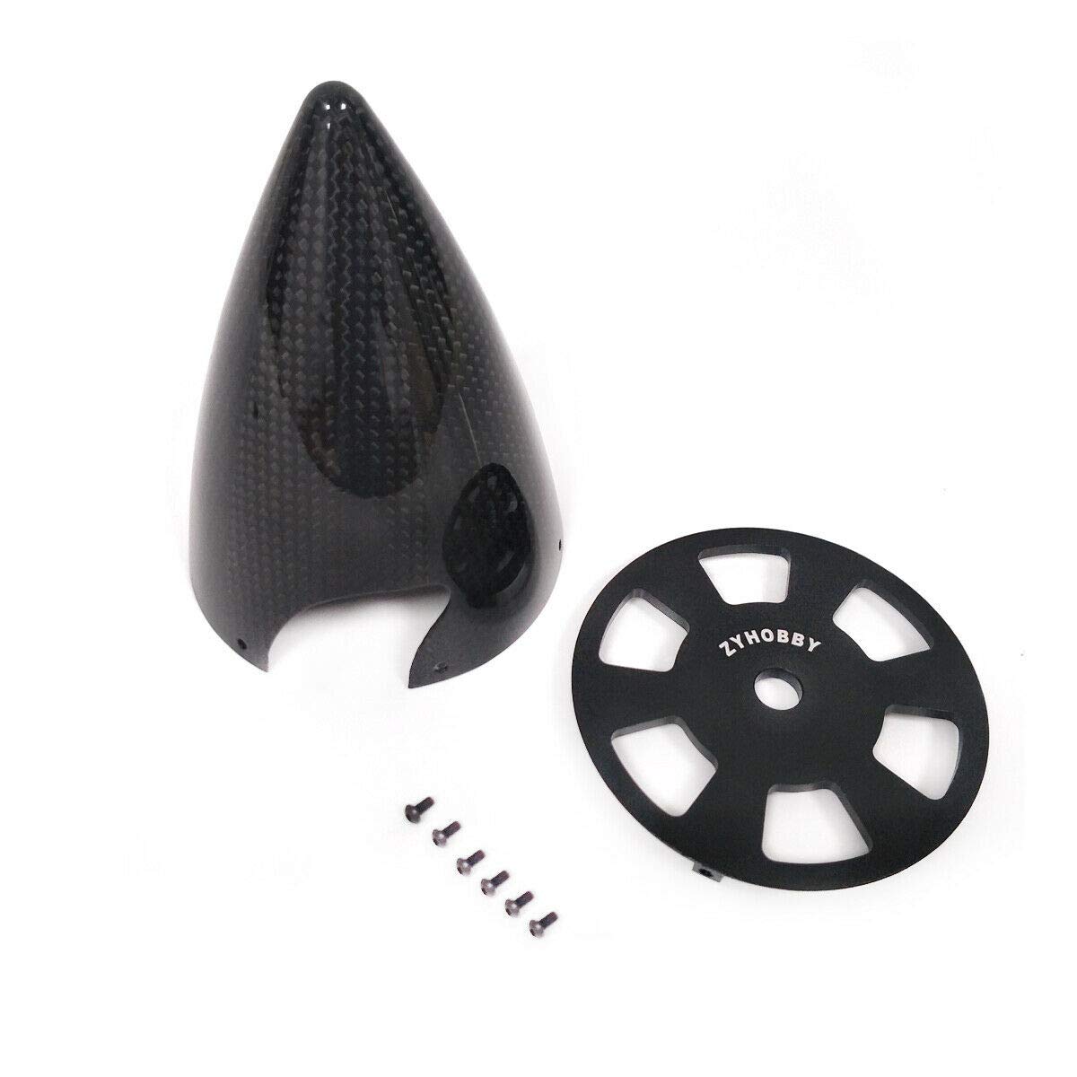 3.5inch/89mm 2 Blade Carbon Fiber Cone Spinner New Updated Plate for RC Model