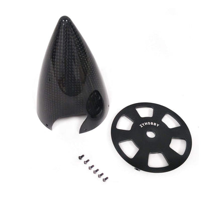 3.5inch/89mm 2 Blade Carbon Fiber Cone Spinner New Updated Plate for RC Model