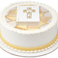 Religious Bible and Cross Cake Topper