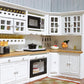 iLAND Dollhouse Furniture and Accessories Set Dollhouse Kitchen Modern Kit, Complete Miniature Cabinets Oven Refrigerator with Cookware fit 1/12 Scale