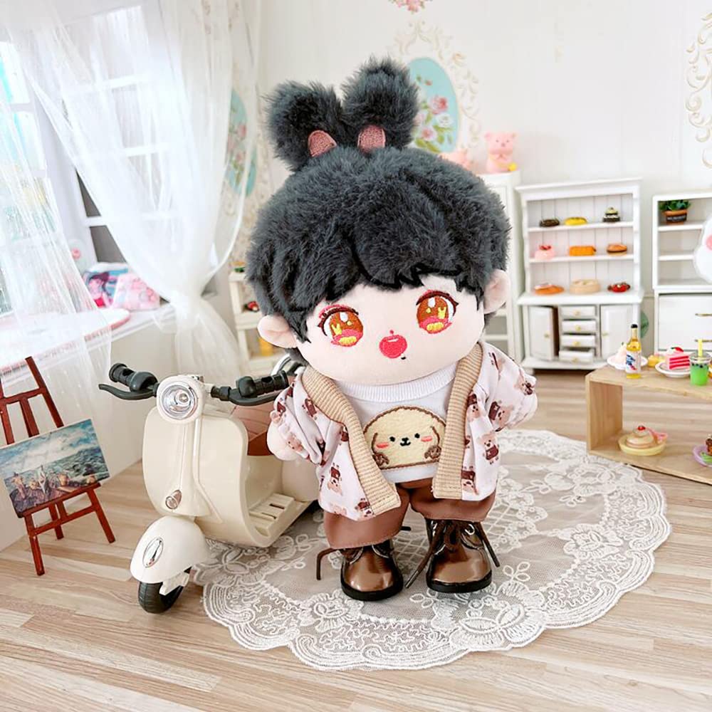 niannyyhouse 20cm Plush Doll Clothes Bear Coat T-Shirt Pants 8in Kpop Stuffed Doll Clothing