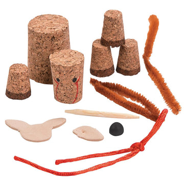 Fun Express Cork Reindeer Christmas Ornament Craft Kits - Makes 12 DIY Christmas Ornaments for Kids Holiday Crafts & Activities | Easy Christmas Craft