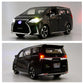 WAKAKAC Model Car 1/24 LM300 MPV Alloy Pull Back Metal Collectible Toy Car with Light and Sound, Toy Vehicle Door Can be Opened, Gift Black