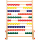 Constructive Playthings Giant Standing Wooden Abacus for Kids, Oversized Wood Counting Frame with 100 Bright Beads, Ages 12 Months+