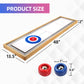 GSE Games & Sports Expert 2-in-1 Solid Wood Shuffleboard and Curling Tabletop Game Board Set with 8 Rollers for Family and Friends