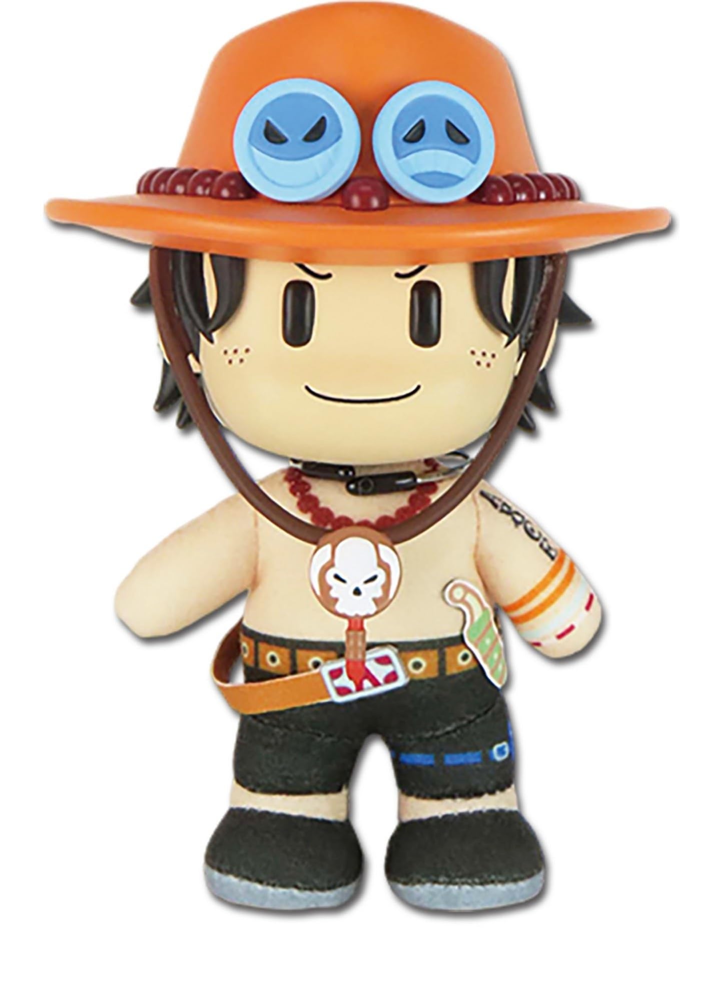 Great Eastern Entertainment One Piece - Portgas D. Ace Figurekey Plush 4.5" H