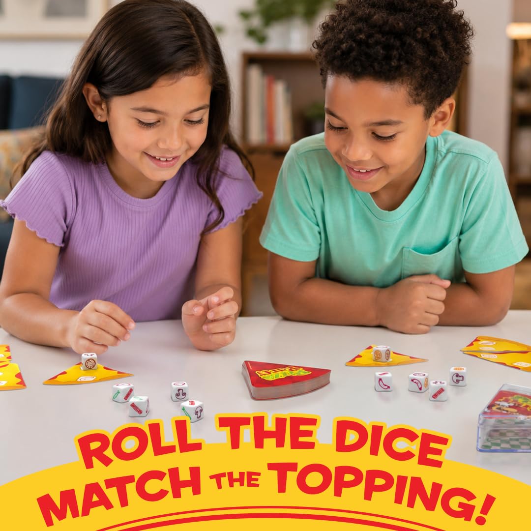 University Games, Pizza Party Dice Game, Dice Game for Kids and Families, Ages 6+