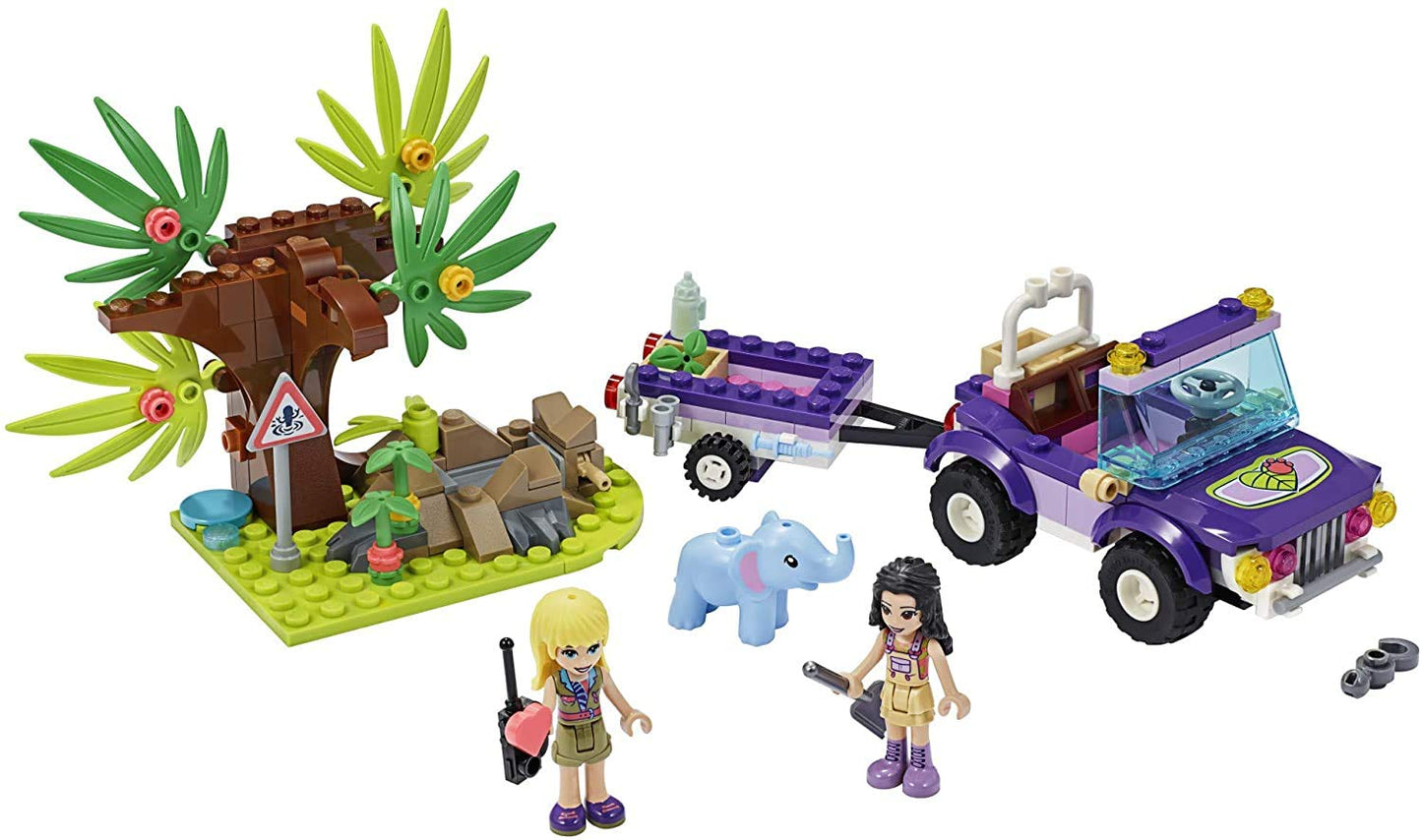 LEGO Friends Baby Elephant Jungle Rescue 41421 Adventure Building Kit; Animal Rescue Playset That Comes with a Toy Truck and Trailer, Plus Friends