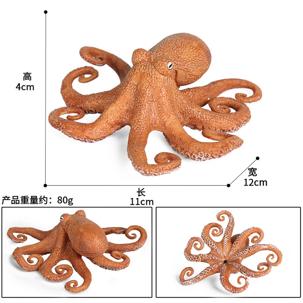 BLAPNK Realistic Ocean Octopus Model Toys, Simulated Sea Life Animals Figurine Collection Playset Sea Creature Science Educational Props(Octopus)