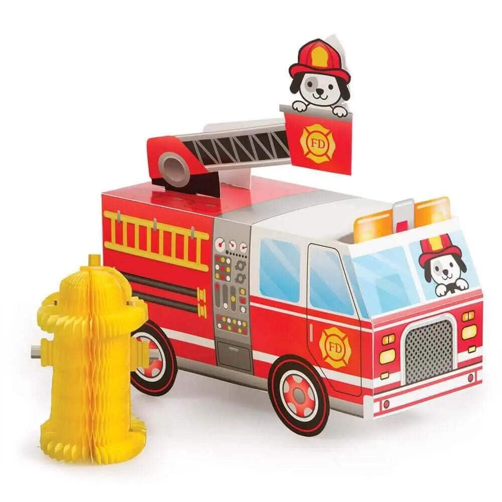 Creative Converting 332201 CENTERPIECE 3D FIRETRUCK, One Size, Multicolor