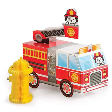 Creative Converting 332201 CENTERPIECE 3D FIRETRUCK, One Size, Multicolor