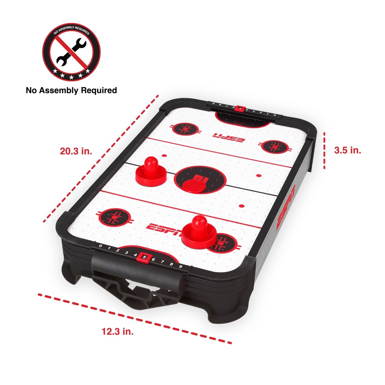 ESPN Air Hockey Table for Kids Includes Pucks and Paddles, Arcade Games