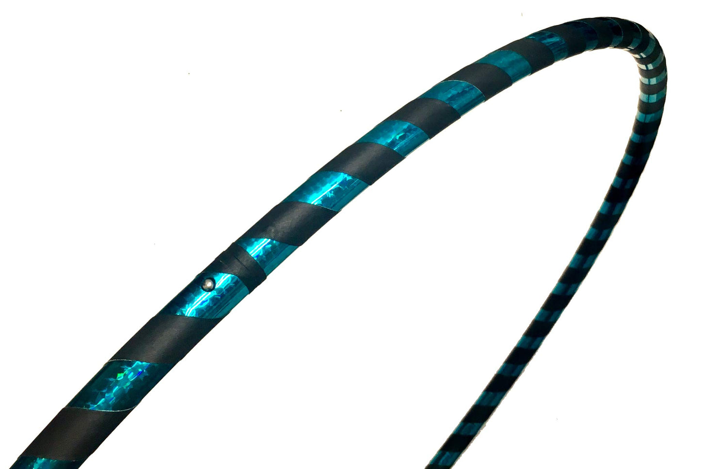 SpinMajik Beginner Exercise Hula Hoop for Fitness and Fun Made for Adults Weighted at 1 Pound (Choose Your Size and Tape Job) (Teal Prismatic, 44)