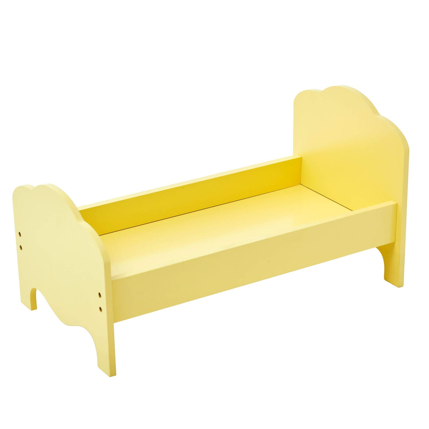 Olivia's Little World - Little Princess 18" Eco-Friendly, fits American Girls Dolls, Wooden Doll Classic Single Bed Yellow & Bedding Set-Summer