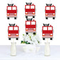 Big Dot of Happiness Fired Up Fire Truck - Decorations DIY Firefighter Firetruck Baby Shower, Birthday Party Essentials - Set of 20