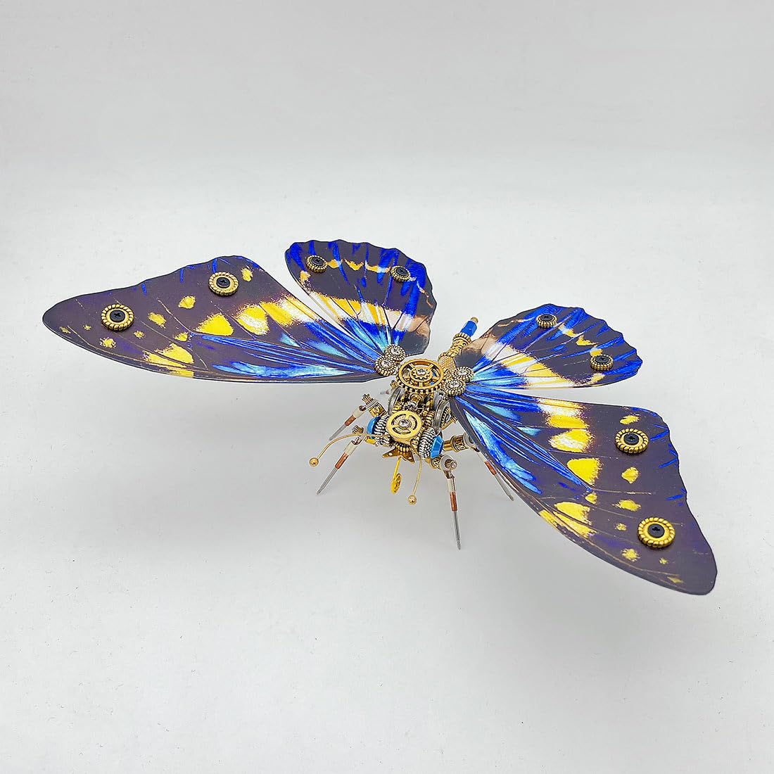 Keetopteep Butterfly 3D Metal Puzzle Model, 150 Pieces Mechanical Butterfly DIY Assembly Kit to Build, 3D Jigsaw Puzzle Handmade Craft Desk Ornament