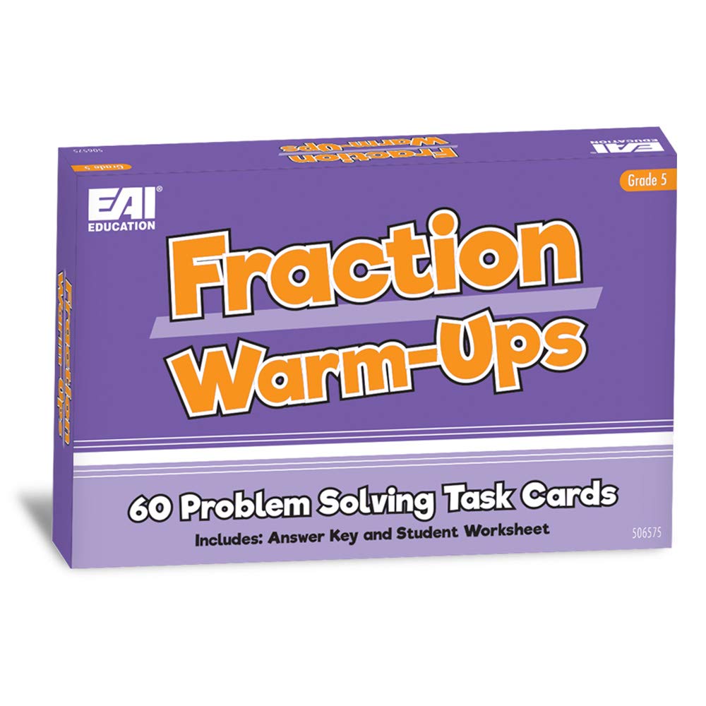 EAI Education Fraction Warm-Ups: Problem Solving Task Cards - Grade 5