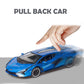 Lambo Toy Car Sian FKP3 Die-Cast Car Model with Lights and Sound Pull Back Toy Car for Boys Age 3 4 5 6 + Year Old (Blue)