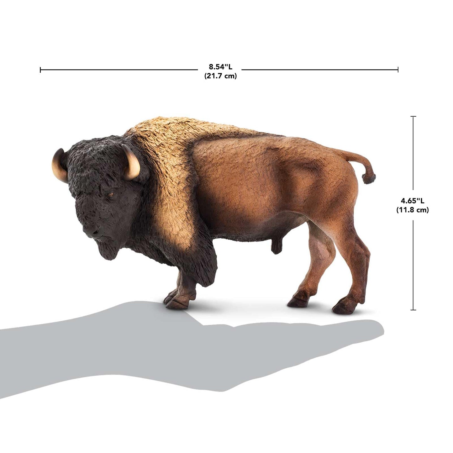 Safari Ltd. Bison Figurine - Detailed 8.25" Plastic Model Figure - Fun Educational Wildlife Play Toy for Boys, Girls & Kids Ages 3+