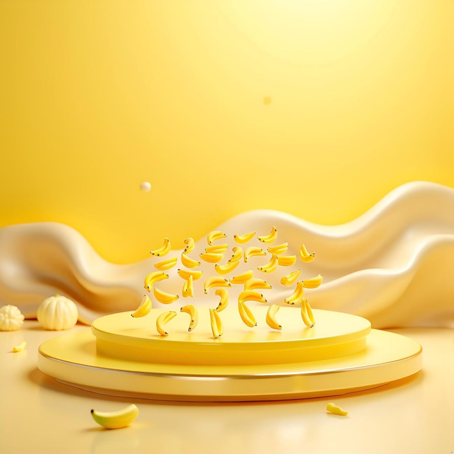 Seadiquiet 30Pcs Yellow Mini Plastic Artificial Bananas 1/12 Scale Dollhouse Accessories, Realistic Miniature Fruit Models for Fairy Garden Kitchen