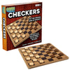 Gamie Wooden Checkers Board Game, Wood Family Board Game for Game Night, Indoor Fun and Parties, Develops Logical Thinking and Strategy, Best Gift